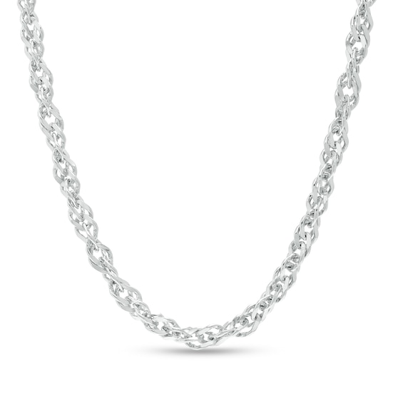 Made in Italy 5.6mm Singapore Chain Necklace in Solid Sterling Silver - 20"