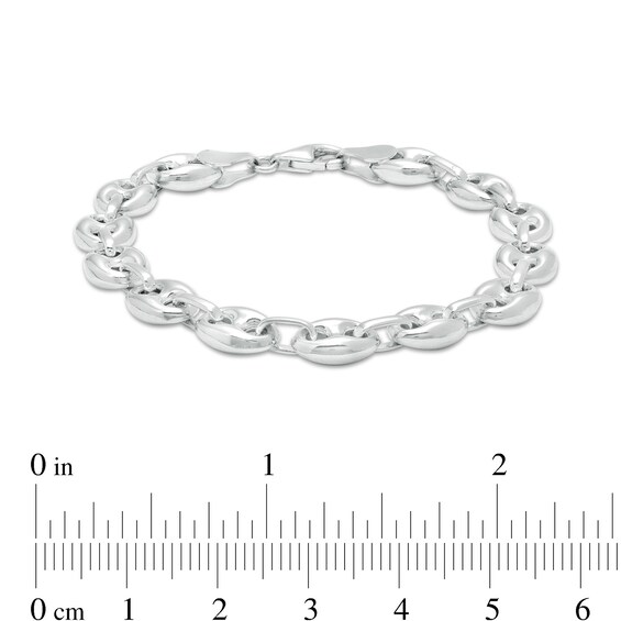 Made in Italy Puffed Mariner Chain Bracelet in Solid Sterling Silver - 7.5"