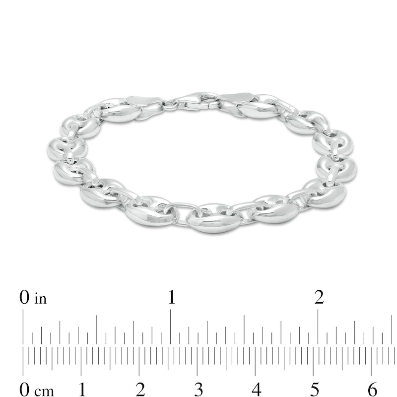 Made in Italy Puffed Mariner Chain Bracelet in Solid Sterling Silver - 7.5"