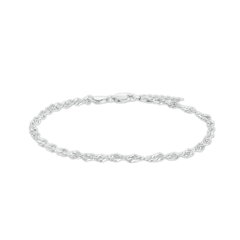 Made in Italy 3.4mm Singapore Chain Anklet in Solid Sterling Silver - 9 ...