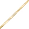 Thumbnail Image 1 of Made in Italy 4.6mm Curb Chain Bracelet in 10K Hollow Gold- 7.5" + 1"