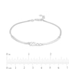 Made in Italy Kiss Curb Chain Bracelet in Solid Sterling Silver - 7" + 1"