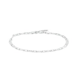 Made in Italy 3.5mm Polished Valentino Chain Anklet in Solid Sterling Silver - 9&quot; + 1&quot;