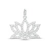 Thumbnail Image 1 of Cubic Zirconia Lotus Charm in Solid Sterling Silver