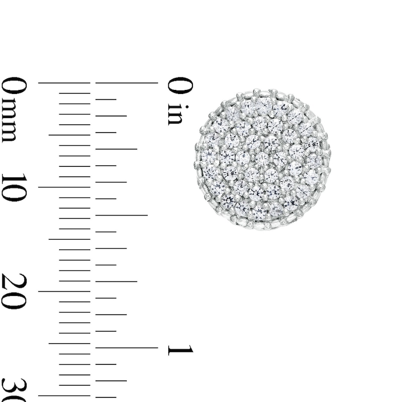 Main Image 2 of 1/6 CT. T.W. Multi-Diamond Cuban Link Side Stud Earrings in 10K Gold