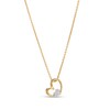 Thumbnail Image 1 of Multi-Diamond Accent Double Heart Tilted Pendant in Sterling Silver with 14K Gold Plate