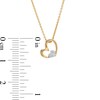 Thumbnail Image 2 of Multi-Diamond Accent Double Heart Tilted Pendant in Sterling Silver with 14K Gold Plate