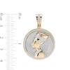 Thumbnail Image 2 of 1/6 CT. T.W. Diamond Frame Nefertiti Medallion Necklace Charm in Sterling Silver with 14K Gold Plate