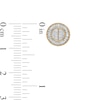 Thumbnail Image 2 of 1/10 CT. T.W. Diamond Frame Raised Split Circle Stud Earrings in 10K Gold