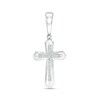 1/20 CT. T.W. Diamond Cross Necklace Charm in Sterling Silver