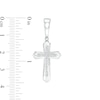 1/20 CT. T.W. Diamond Cross Necklace Charm in Sterling Silver