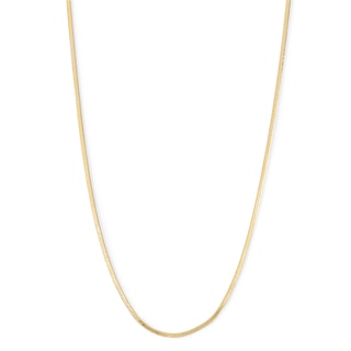 10K Solid Gold Herringbone Chain Made in Italy - 16"