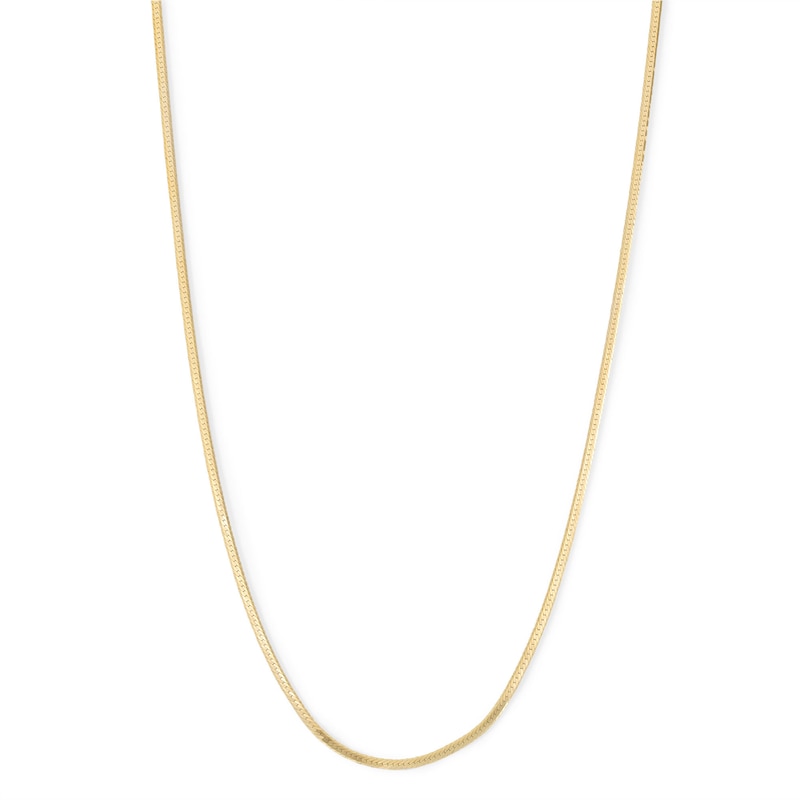 Made in Italy 1.35mm Herringbone Chain Necklace in 10K Solid Gold - 16"