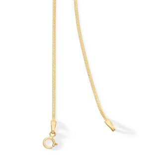 10K Solid Gold Herringbone Chain Made in Italy - 16"