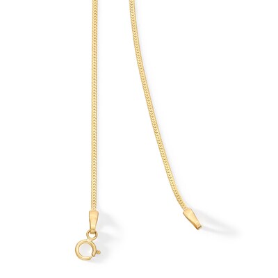 10K Solid Gold Herringbone Chain Made in Italy - 16"