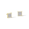 Thumbnail Image 0 of 1/6 CT. T.W. Princess-Cut Multi-Diamond Stud Earrings in 10K Gold