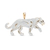 Thumbnail Image 1 of 1/2 CT. T.W. Diamond Panther Necklace Charm in Sterling Silver with 14K Gold Plate