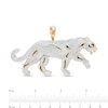 Thumbnail Image 2 of 1/2 CT. T.W. Diamond Panther Necklace Charm in Sterling Silver with 14K Gold Plate