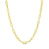 Thumbnail Image 1 of Made in Italy 2.2mm Diamond-Cut Paper Clip Chain Necklace in 10K Semi-Solid Gold - 16"