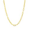 Thumbnail Image 0 of Made in Italy 2.2mm Diamond-Cut Paper Clip Chain Necklace in 10K Semi-Solid Gold - 16"