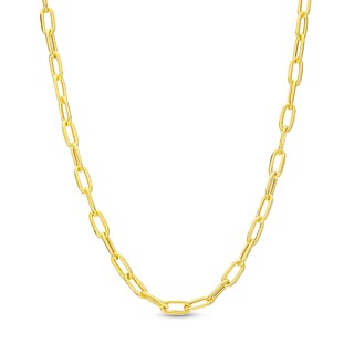 Made in Italy 2.2mm Diamond-Cut Paper Clip Chain Necklace in 10K Semi-Solid Gold - 16"