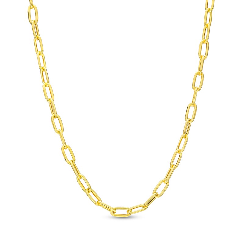 Made in Italy 2.2mm Diamond-Cut Paper Clip Chain Necklace in 10K Semi-Solid Gold - 16"