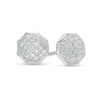 Thumbnail Image 0 of 1/10 CT. T.W. Octagonal Multi-Diamond Stud Earrings in Sterling Silver