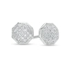 Thumbnail Image 1 of 1/10 CT. T.W. Octagonal Multi-Diamond Stud Earrings in Sterling Silver