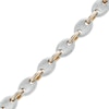 Thumbnail Image 0 of Men's 1/3 CT. T.W. Diamond Mariner Link Chain Bracelet in Sterling Silver with 14K Gold Plate – 8.5"