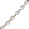 Thumbnail Image 1 of Men's 1/3 CT. T.W. Diamond Mariner Link Chain Bracelet in Sterling Silver with 14K Gold Plate – 8.5"