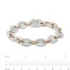 Thumbnail Image 1 of Men's 1/3 CT. T.W. Diamond Mariner Link Chain Bracelet in Sterling Silver with 14K Gold Plate – 8.5"