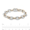 Thumbnail Image 2 of Men's 1/3 CT. T.W. Diamond Mariner Link Chain Bracelet in Sterling Silver with 14K Gold Plate – 8.5"