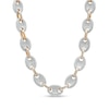 Thumbnail Image 1 of Men's 1 CT. T.W. Diamond Mariner Link Chain Necklace in Sterling Silver with 14K Gold Plate – 20"