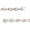 Thumbnail Image 2 of Men's 1 CT. T.W. Diamond Mariner Link Chain Necklace in Sterling Silver with 14K Gold Plate – 20"
