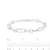 Thumbnail Image 1 of Made in Italy Paper Clip Chain Bracelet in Hollow Sterling Silver - 8"
