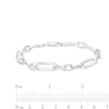Thumbnail Image 2 of Made in Italy Paper Clip Chain Bracelet in Hollow Sterling Silver - 8"