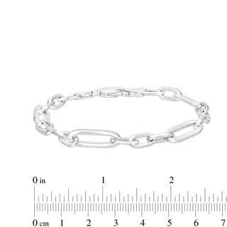 Made in Italy Paper Clip Chain Bracelet in Hollow Sterling Silver - 8"