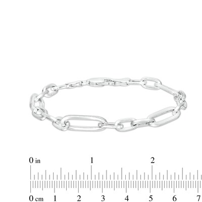 Made in Italy Paper Clip Chain Bracelet in Hollow Sterling Silver - 8"