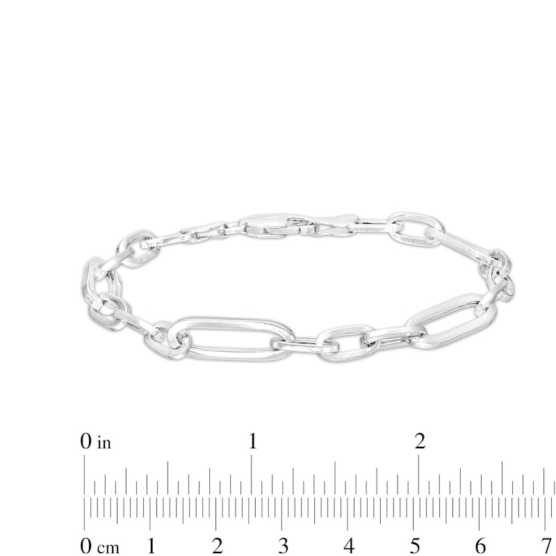 Made in Italy Paper Clip Chain Bracelet in Hollow Sterling Silver - 8"