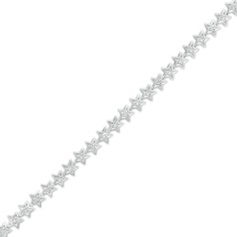 Diamond Accent Star Link Tennis Bracelet in Sterling Silver – 7.25&quot;