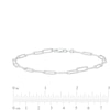 Thumbnail Image 1 of Made in Italy 4.9mm Oval Sparkle Rolo Anklet in Solid Sterling Silver - 9" + 1"
