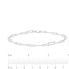 Thumbnail Image 2 of Made in Italy 4.9mm Oval Sparkle Rolo Anklet in Solid Sterling Silver - 9" + 1"