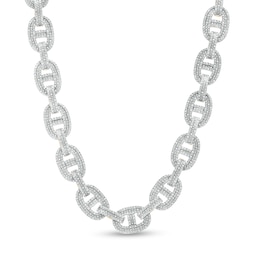1 CT. T.W. Diamond Mariner Link Chain Necklace in Sterling Silver with 14K Gold Plate – 22&quot;