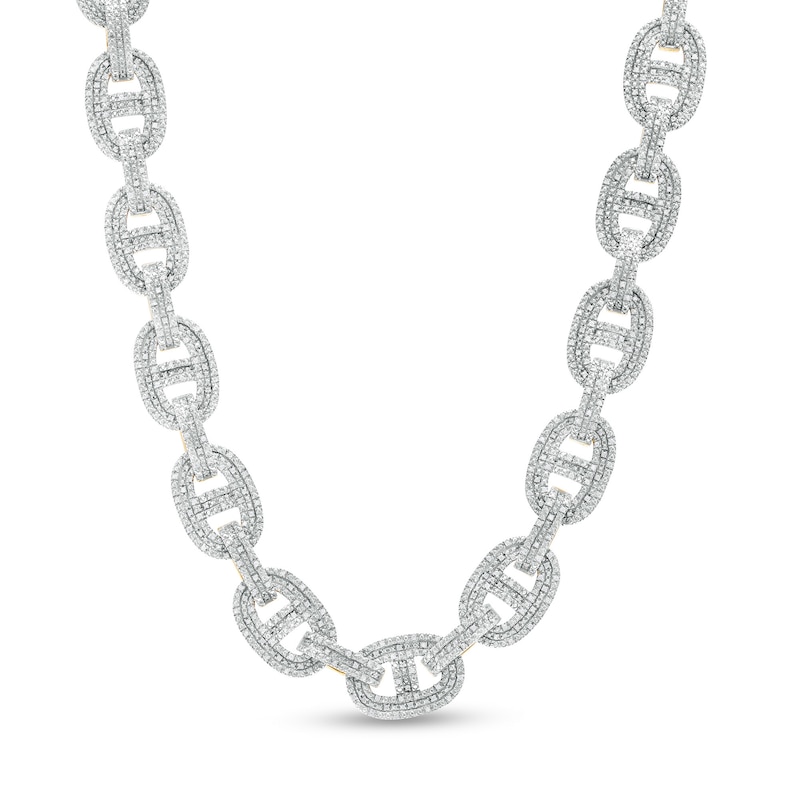 1 CT. T.W. Diamond Mariner Link Chain Necklace in Sterling Silver with 14K Gold Plate – 22"