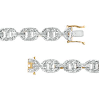 1 CT. T.W. Diamond Mariner Link Chain Necklace in Sterling Silver with 14K Gold Plate – 22"