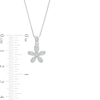 Diamond Accent Flower Pendant in Sterling Silver