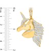 Thumbnail Image 2 of 1/5 CT. T.W. Diamond Collared Unicorn Necklace Charm in Sterling Silver with 14K Gold Plate