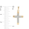 Thumbnail Image 2 of Diamond Accent Layered Split Edge Cross Necklace Charm in 10K Gold