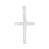 Thumbnail Image 0 of 1/3 CT. T.W. Diamond Chain Cross Necklace Charm in Sterling Silver
