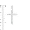 1/3 CT. T.W. Diamond Chain Cross Necklace Charm in Sterling Silver